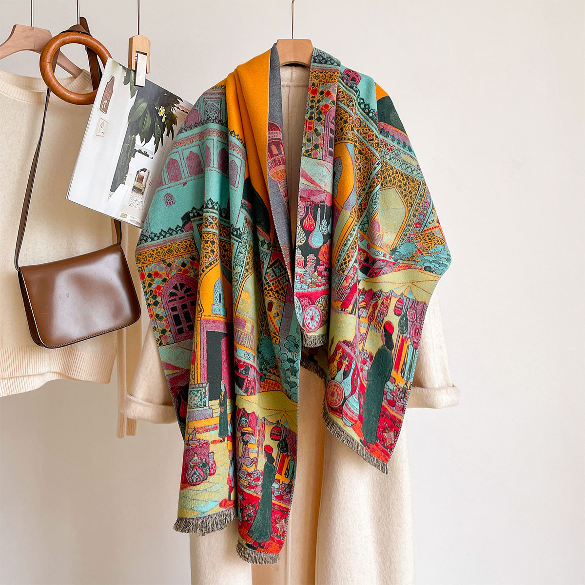Syal Wanita Imitasi Kasmir, Ke - Silk Neck Scarf ulasan dan harga