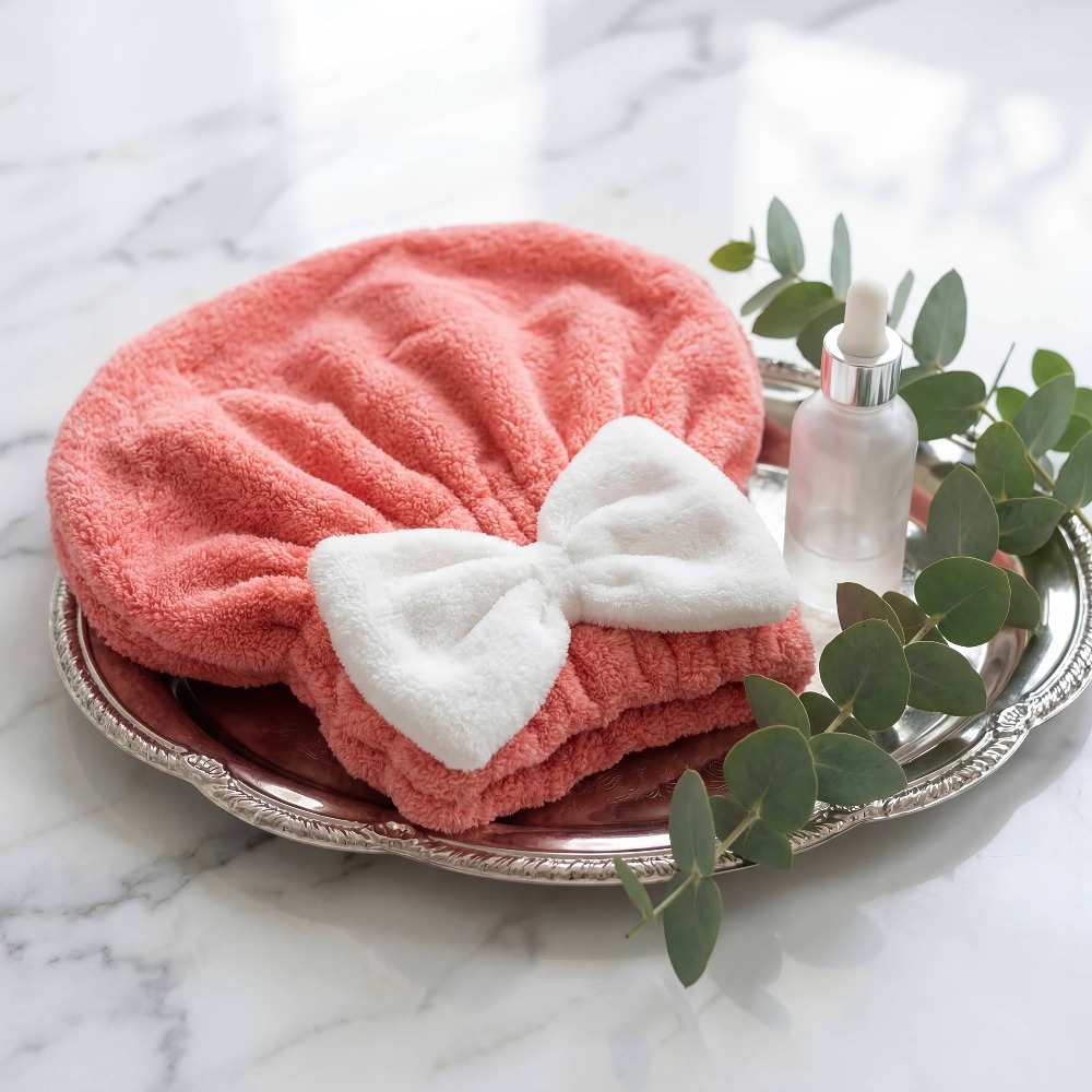 Topi Pengering Rambut Mikrofib - Infinity Scarf Knit ulasan dan harga