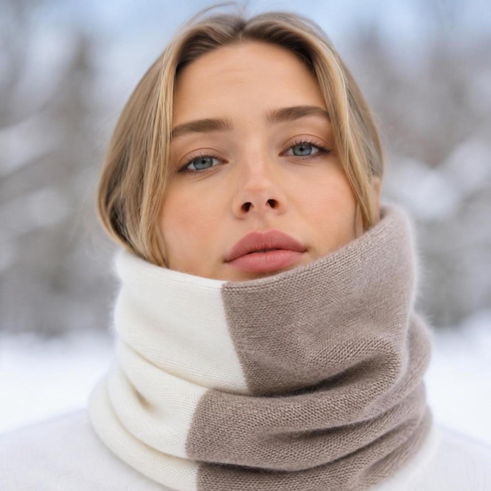 Syal Infinity dengan Warna yan - Infinity Scarf Knit ulasan dan harga