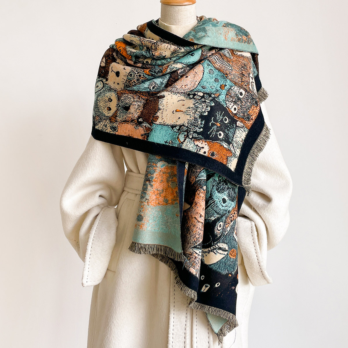 Syal Wanita Imitasi Kasmir Teb - Woven Scarf Blanket ulasan dan harga