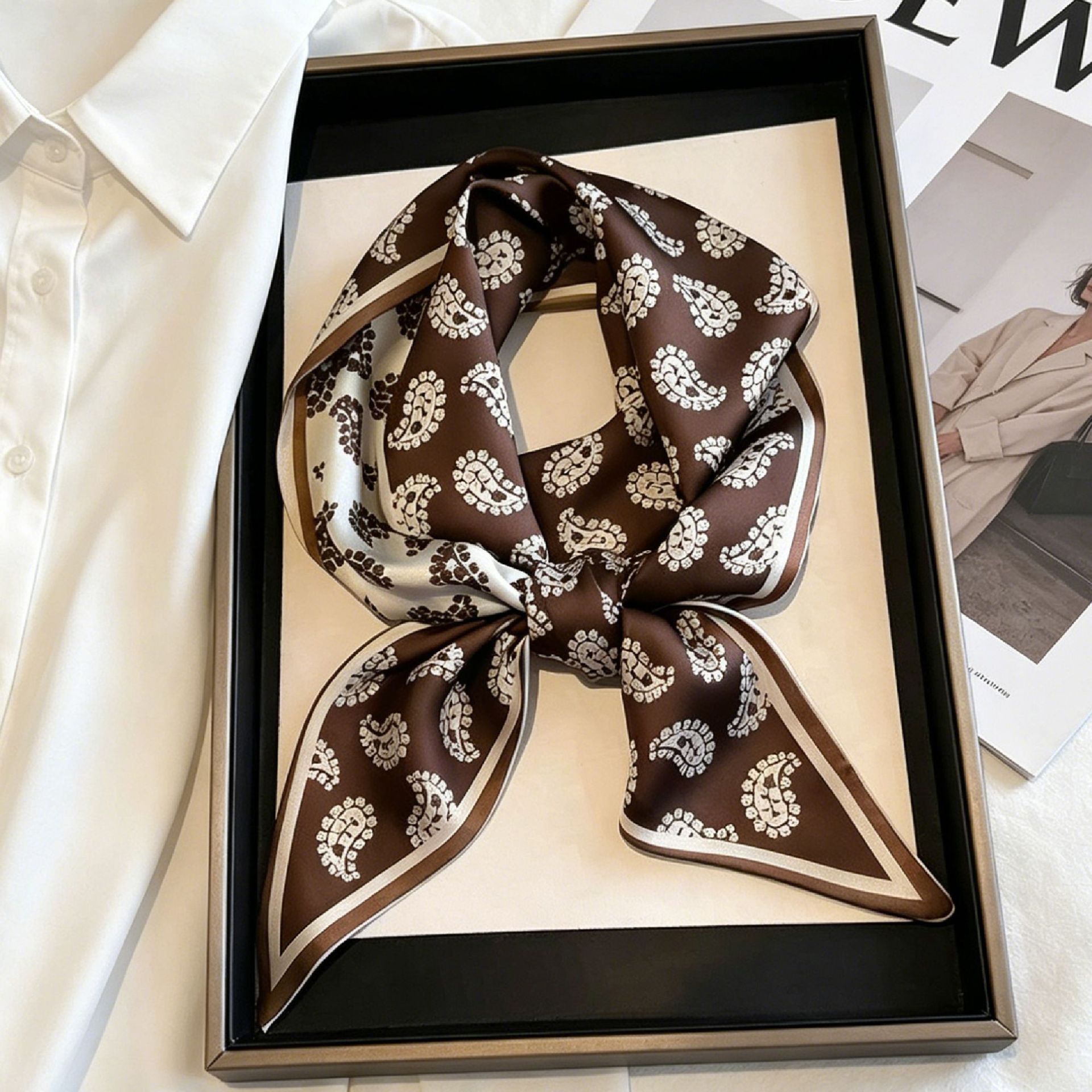 Selendang Panjang Mewah, Ikat  - Silk Neck Scarf ulasan dan harga