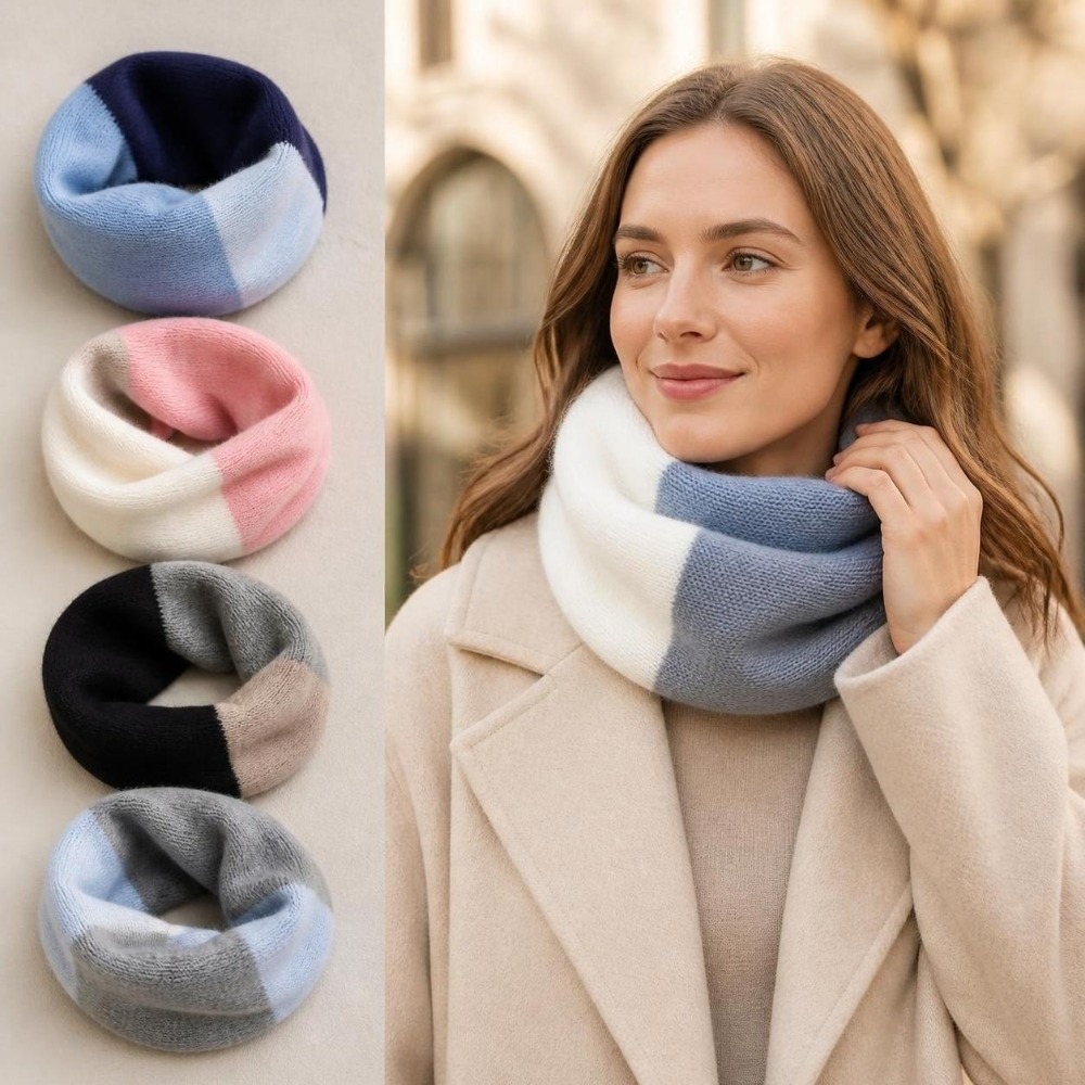 Syal Rajut Warna Gradasi Lembu - Infinity Scarf Knit ulasan dan harga