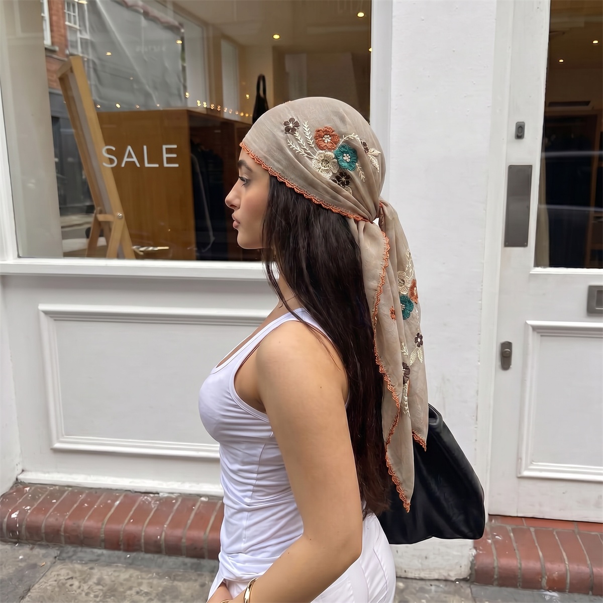 Syal Persegi Jilbab Bandana Sa - Face Scarf Mask ulasan dan harga