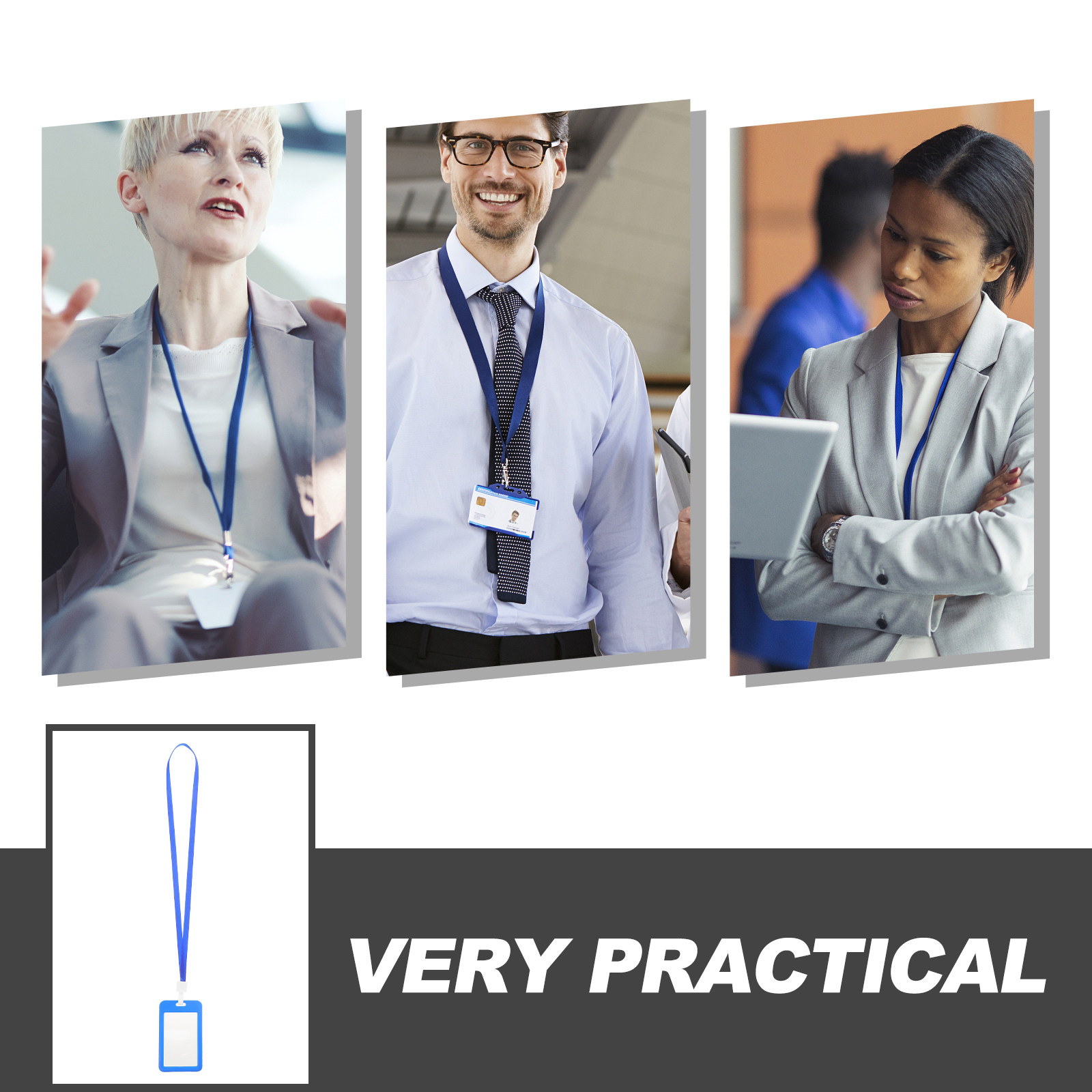 10Pcs Kombinasi Tali Gantung K - Lanyard Badge Holder ulasan dan harga